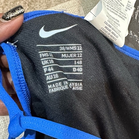Nike Lace-Up Tie-Back Swimsuit (NWT) Size: 12 Brilliant Blue - Picture 5 of 7